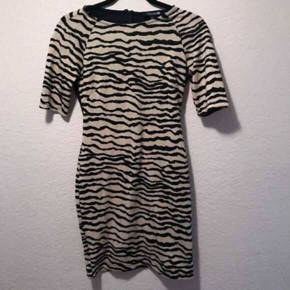 *30off3* Forever 21 Beige and Black Zebra print dress - Picture 5 of 8